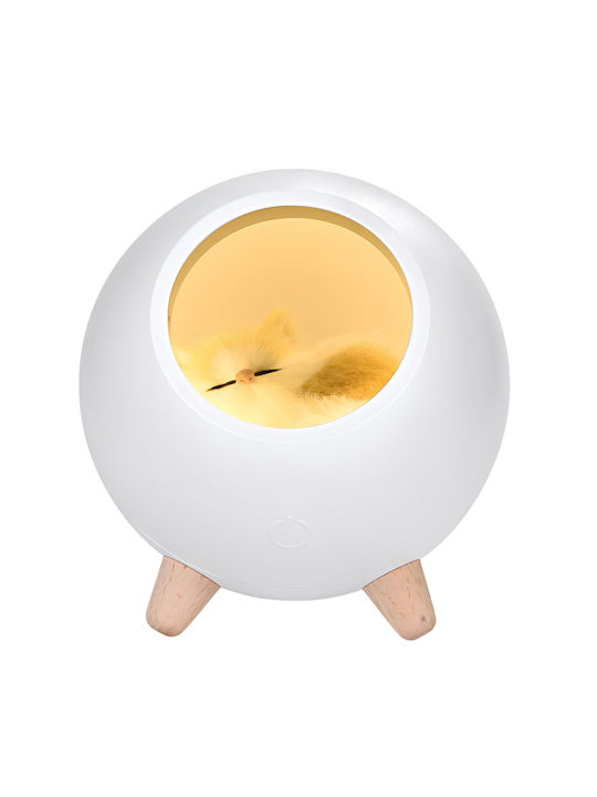 Techkidz Sleepy Cat Nightlight Children White