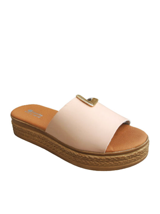 Blondie Anatomic Slippers Salmon Soft Insole Greek Made