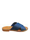 Blondie Anatomic Blue Slippers Flexible Sole Greek Made