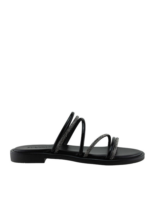 Milanos Sandale Casual Damă De Piele 131 Negru Ațea