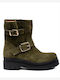Дамски Кожени Ботуши Zakro Collection Sb-9-fw22-23 Каки
