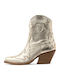 Once Leather Ankle Boots Women Once Καφε Χρυσο Nc-a55-tt-laser-lamina-l