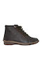 Leder Casuals Stiefeletten Atxa 21066 Burgundisch