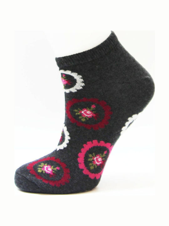 Damentaschen Blumen Grau Pam10