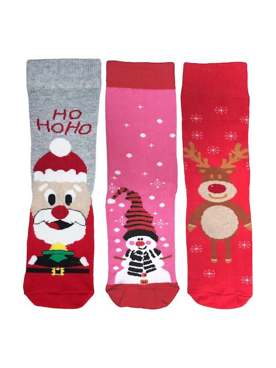 0070-02 Christmas Socks Set 3 Pieces 3 Pack Xmas Socks V-store