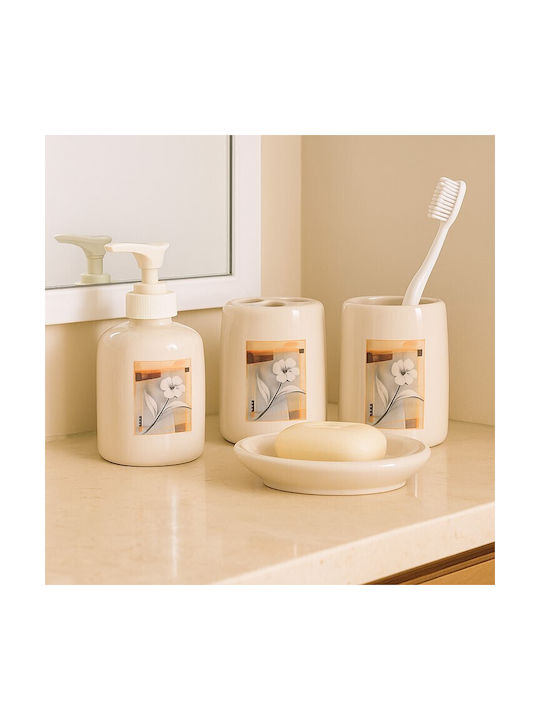 Galifas Set Accesorii Pentru Baie Porțelan Multicolor 4 Bucăți