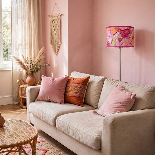 Oxygen Giant Pink Floor Lamp with Socket for Bulb E27 Pink