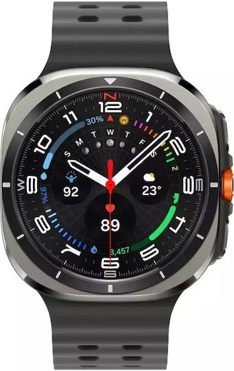 Samsung Galaxy Watch Ultra (2025) Titanium 47mm Waterproof with eSIM and Heart Rate Monitor (Silver)
