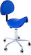 Quirumed Medical Stool with Backrest Blue 359-TPCRM-AZ