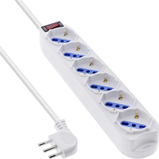 REV Power Strip 6 Positions with Switch and Cable 1.5m