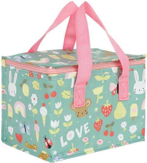 A Little Lovely Company School Insulated Hand Lunch Bag 5.5lt Ice-cream Green 16 x 16 x 23cm
