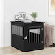 vidaXL Dog House Wooden Outdoor Black 64.5x71x80cm