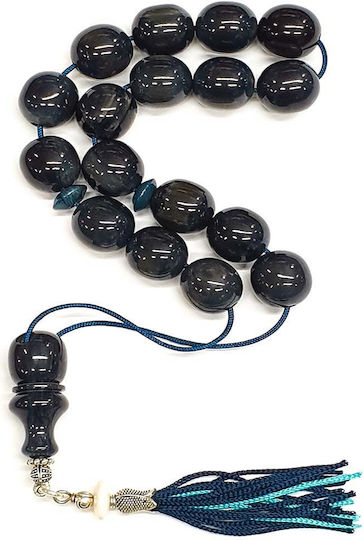 Roloi Komboloi Mastic Worry Beads Blue 31cm