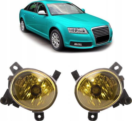Mtuning Комплект Противотумани Жълти Audi A6 C6 Allroad A4 B8 Q5 Seat Exeo Vw Passat Cc B6 2004-2011