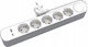 Plastrol Power Strip 5 Positions with 1 USB-A, 1 USB-C, Switch and Cable 3m