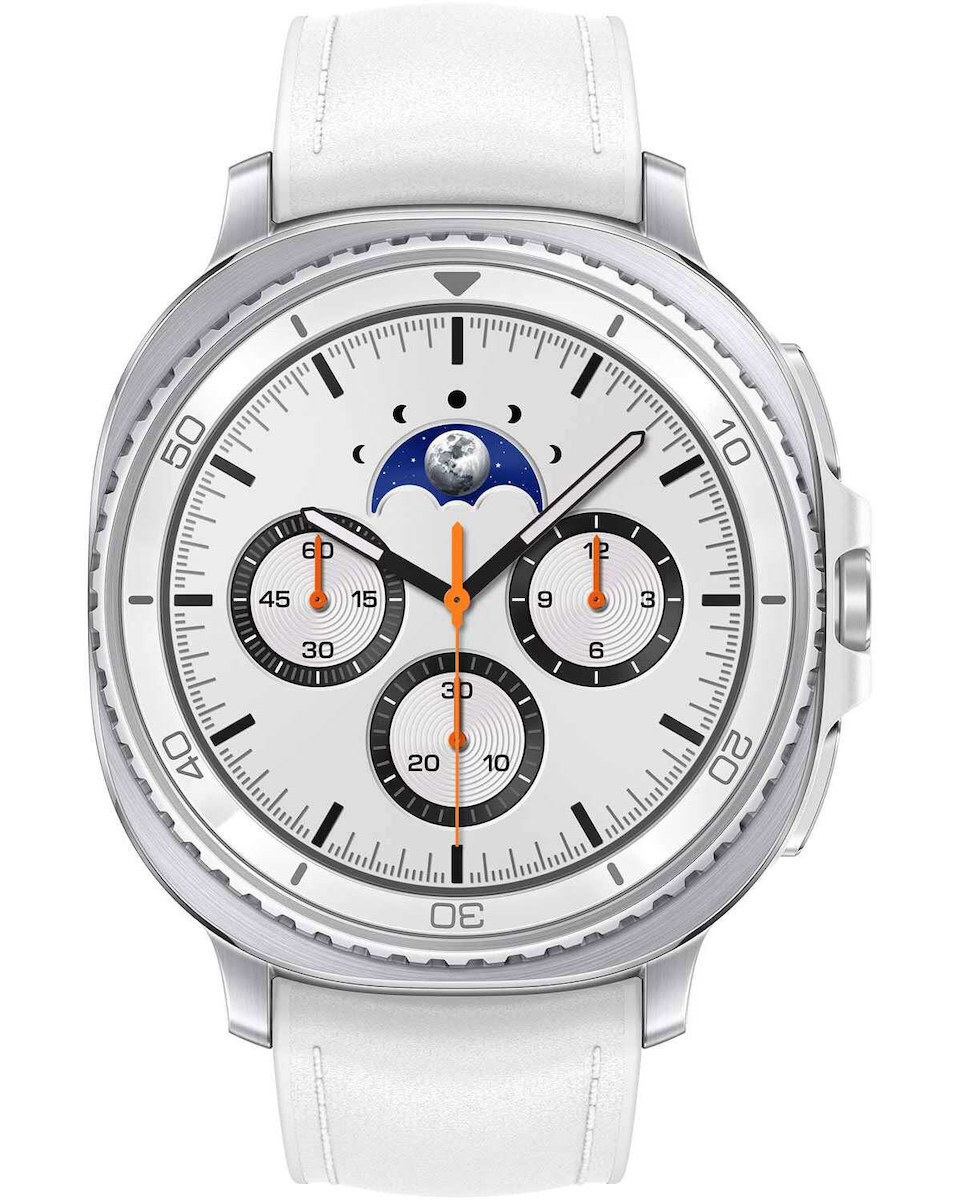 Samsung Galaxy Watch8 Classic LTE Stainless Steel 46mm Αδιάβροχο με eSIM και Παλμογράφο (Λευκό)