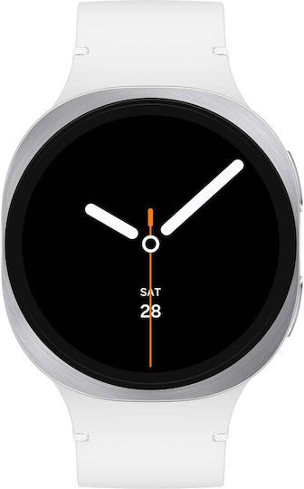 Samsung Galaxy Watch8 Aluminium 44mm Waterproof with Heart Rate Monitor (Silver)