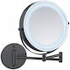 Wenko Makeup Mirror Wall with Light 25.5x32cm Black