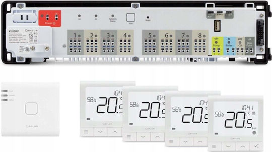 Salus Startpack Premium RF Wireless Floor Heating Control Set Internet Management KL08RF230V UG800 4 x SQ610RF