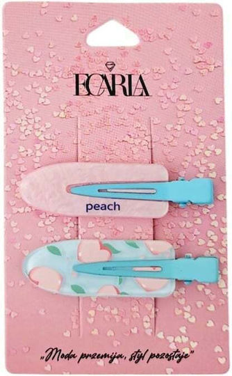 Set 2 Hair Clips Hairpins Peach Sp393