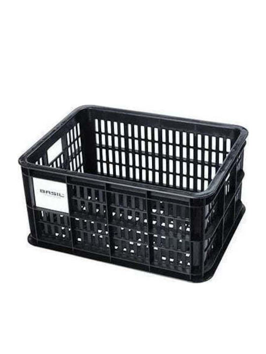 Handlebar Carrier Basket Basil Bicycle Crate S 17.5l Recycled Synthetic Black New