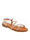 Din piele Sandale cu strasuri Copper