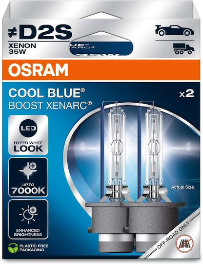 Osram Λάμπες Αυτοκινήτου D2S Αλογόνου 7000K Ψυχρό Λευκό 85V 35W 2τμχ