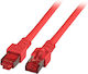 Patch Cord Securitynet S/FTP Cat.6 Red 0.5m LSZH PC-6SFTPLSZH-RD0.5