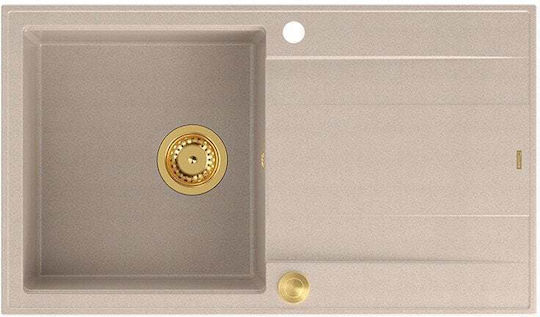 GraniteQ Drop-In Sink Synthetic Granite W86xD50cm Beige