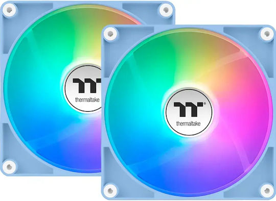 Thermaltake CT140 Reverse Blade Case Fans with ARGB Lighting 2pcs Blue