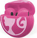 Lexibook Barbie Earbud Bluetooth Handsfree Căști cu Carcasă de Încărcare Roz