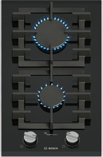 Bosch Serie 8 Domino Εστία Φυσικού Αερίου Αυτόνομη 30x52εκ.