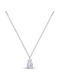 Ortaxidis with design Tear from White gold 14K with Zircon