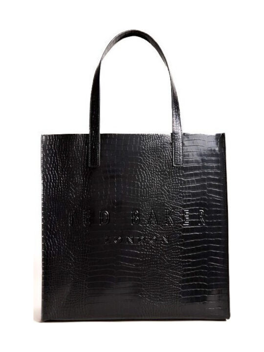 Ted Baker Croccon Geantă de damă De umăr Argintie 253518-GUNMETAL