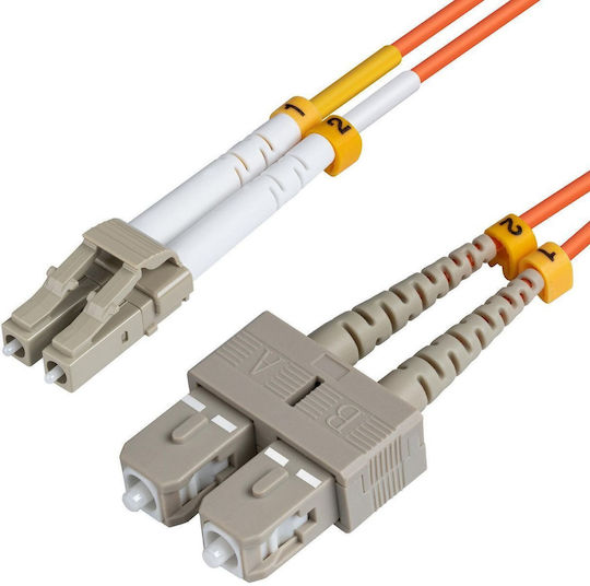 Microconnect Καλώδιο Οπτικής Ίνας LC/UPC-SC/UPC 0.5m Πορτοκαλί