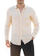Long-sleeved Linen Shirt Yellow