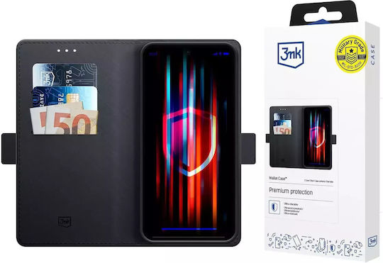 3MK Wallet Silicone / Plastic Black (Oppo A17)