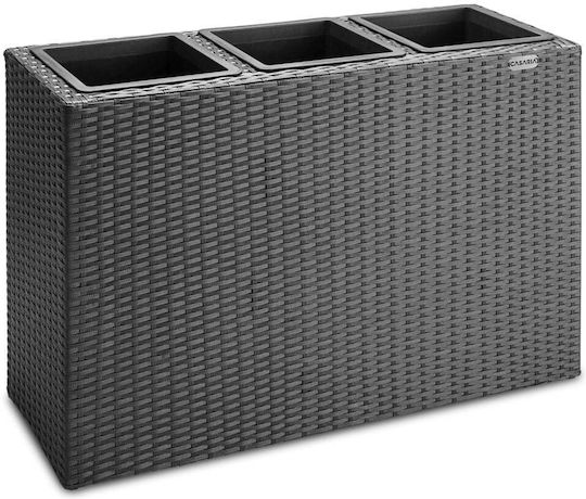 Casaria Set 3 Jardiniere Metalice Negru