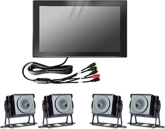Xd2406 4 Channel Truck Blind Spot Driving Early Warning Monitoring Screen