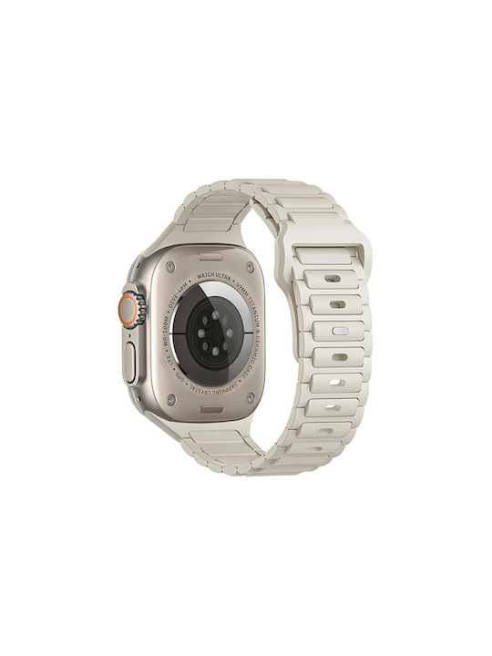 Kalebol Λουράκι Σιλικόνης Μπεζ (Apple Watch 10, Ultra 2, Ultra 49mm, 9, 8, 7)