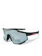 Riverio Unisex Sunglasses with Black Plastic Frame and Transparent Lens 9090-5
