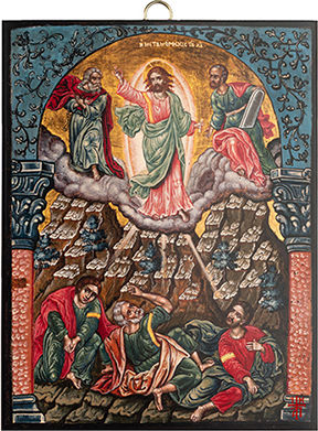 Artis Gilding & Restoring The Transfiguration of the Savior Icon 18th Century 14 x 18 Cm