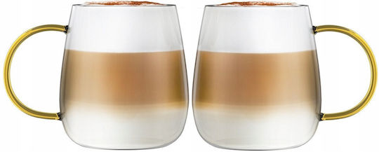 Vialli Design Becher Glas Transparent 400ml 2Stück
