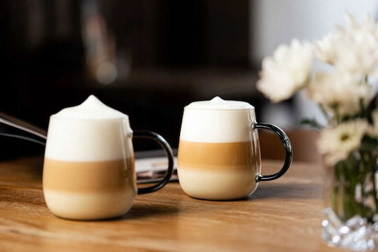 Vialli Design Mug Glass Transparent 400ml 2pcs