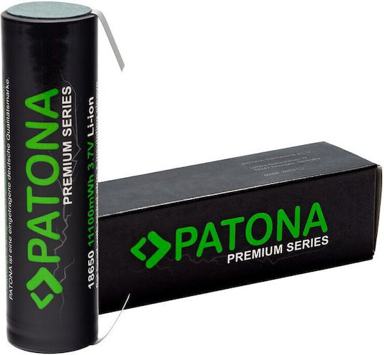 Patona Premium Επαναφορτιζόμενη Μπαταρία 18650 Li-ion 3000mAh 3.7V