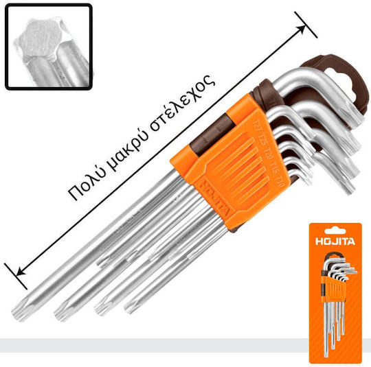 Hojita L-Shaped Set 9 Torx Wrenches 9pcs