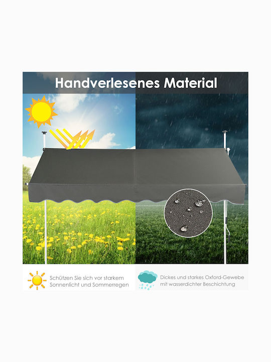 Costway Zelt Terrasse mit LEDs Gray 2.5x1.2m