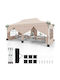 Costway Garden Freestanding Gazebo Beige 3x6cm
