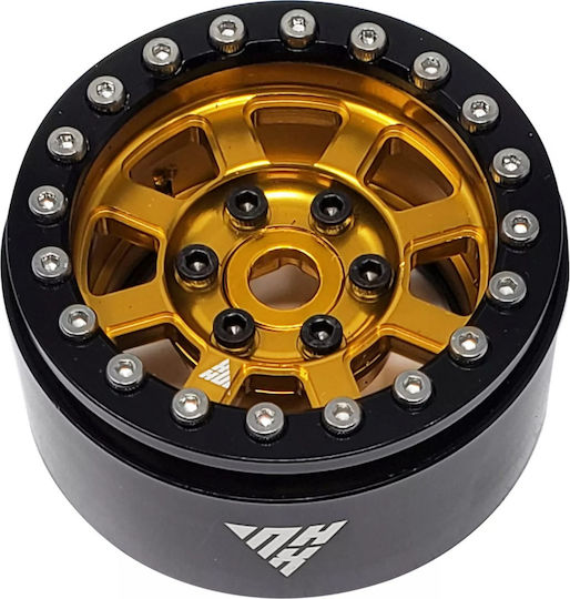 Protonrc 1.9" Aluminum Beadlock Crawler Wheels Rims Ink Gold 4pcs/set
