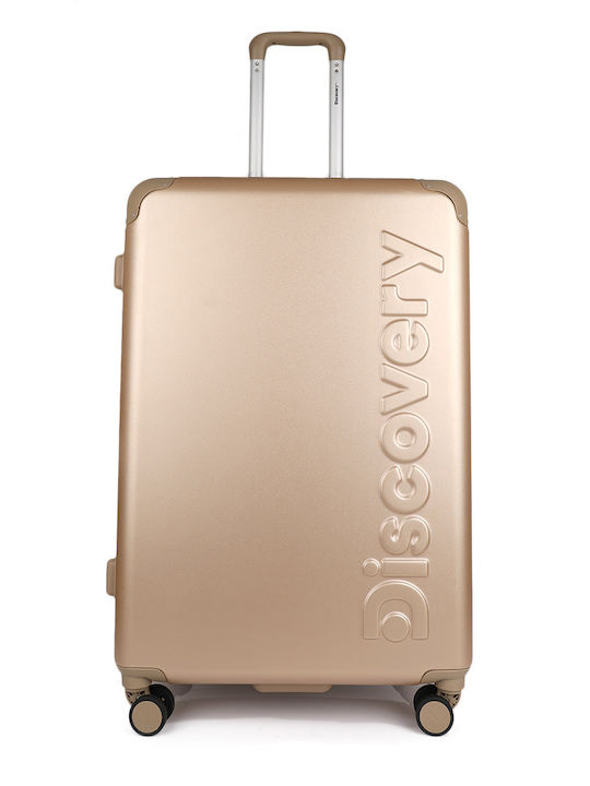 Discovery Large Travel Suitcase Hard Gold with 4 Wheels